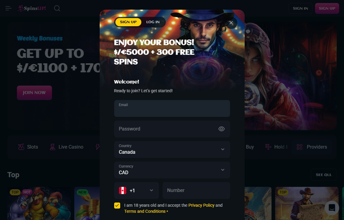 SpinsUp Casino